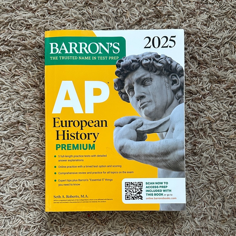 Barron's AP European History 2025 Premium Book